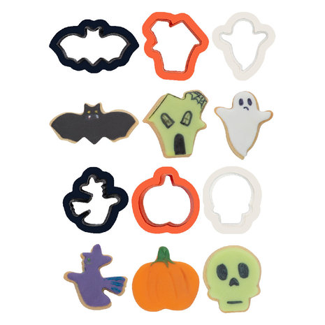 Decora Halloween Mini Plastic Cookie Cutters Set/6