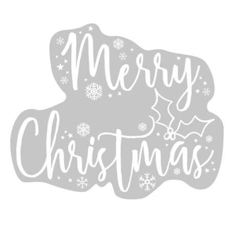 GingerRay Merry Christmas Window Stickers White