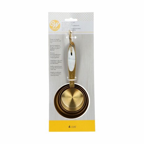 Wilton Gold Metal Measuring Cups 4pc