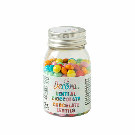 Decora Mini Melkchocolade Pastilles 80g - Regenboog