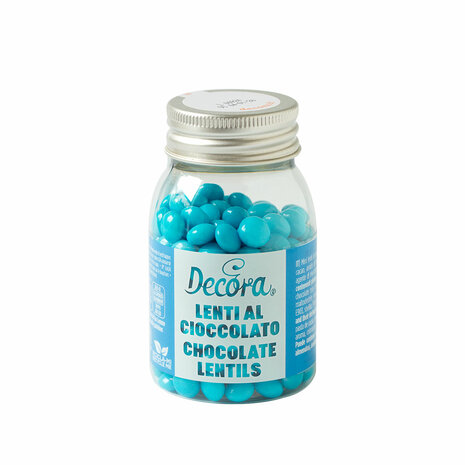 Decora Mini Melkchocolade Pastilles 80g - Sky Blue