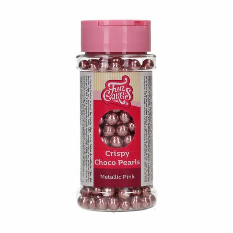 FunCakes Crispy Choco Pearls - Metallic Pink 60g