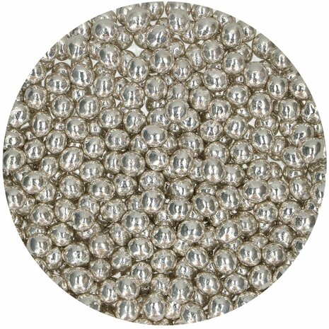 FunCakes Crispy Choco Pearls - Metallic Silver 60g