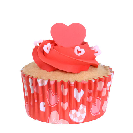 PME Valentijns Cupcake Vormpjes met Folievoering - 60 stuks