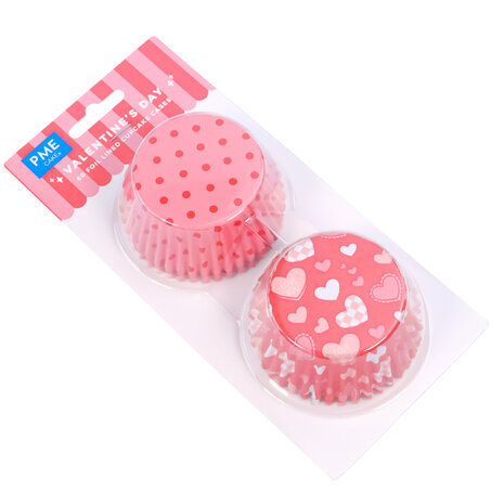 PME Valentijns Cupcake Vormpjes met Folievoering - 60 stuks