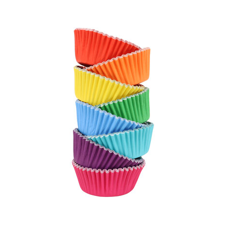 PME Cupcake Vormpjes met Folievoering Regenboog- 100 stuks