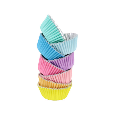 PME Cupcake Vormpjes met Folievoering Pastel - 100 stuks