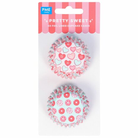 PME Sweet Love Cupcake Vormpjes met Folievoering - 60 stuks