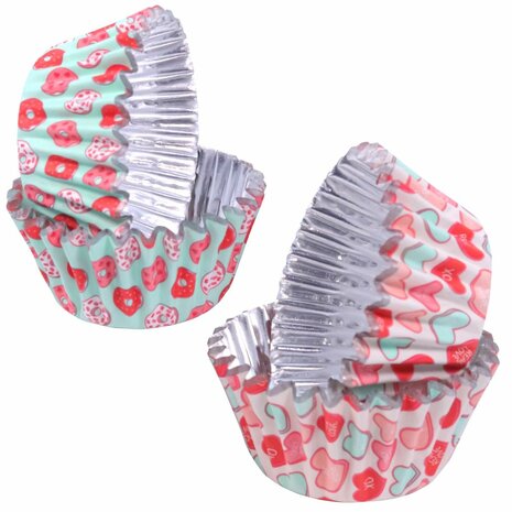 PME Sweet Love Cupcake Vormpjes met Folievoering - 60 stuks