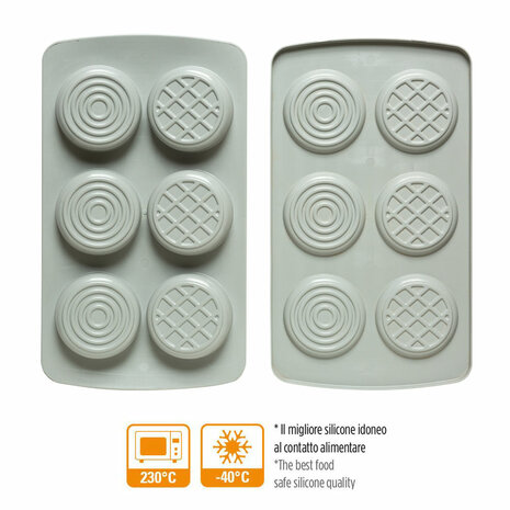 Decora Duo Round Silicone Mold 30 x 17.5 xh 3.5 cm