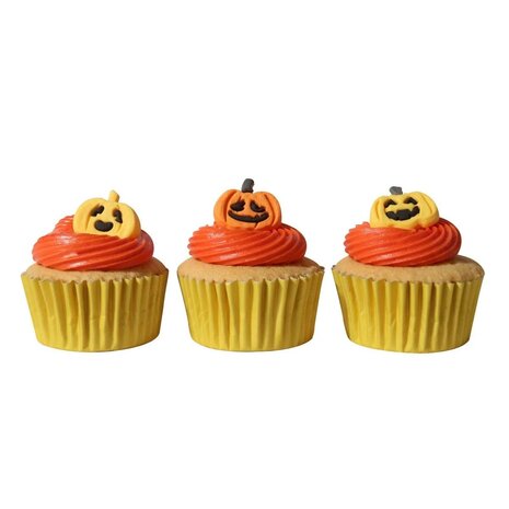 PME Halloween Suikerdecoraties Pompoenen (12 stuks)