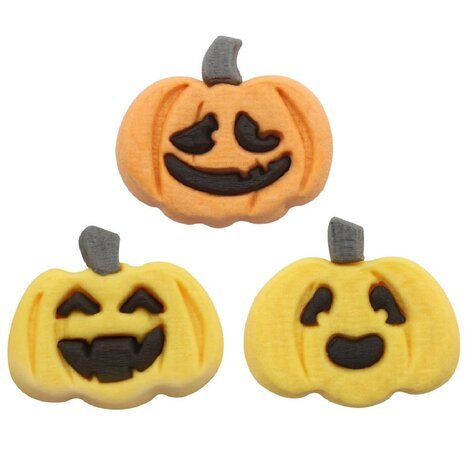 PME Halloween Suikerdecoraties Pompoenen (12 stuks)