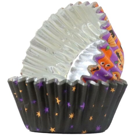 PME Halloween Mini Cupcakevormpjes - Pompoenfeest (60 stuks)