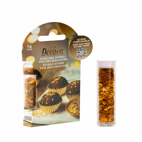 Decora Edible Decorations Golden Stars 1g