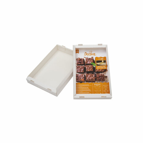 Decora White Paper Baking Trays 38 x 24 x 5 h cm pk/3