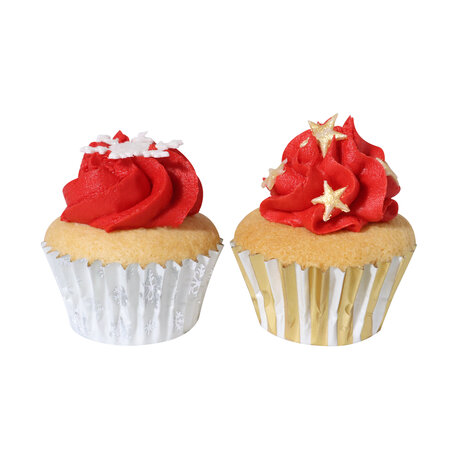 PME Kerst Mini Cupcake Vormpjes - Sprankelend (60 stuks)