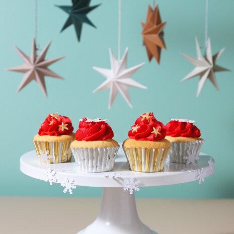 PME Kerst Mini Cupcake Vormpjes - Sprankelend (60 stuks)