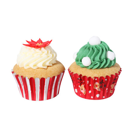 PME Kerst Mini Cupcake Vormpjes - Rudolph (60 stuks)