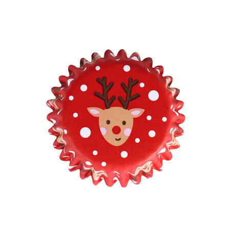 PME Kerst Mini Cupcake Vormpjes - Rudolph (60 stuks)