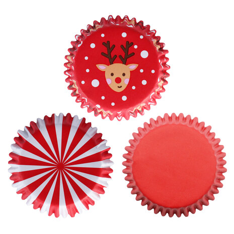 PME Kerst Cupcake Vormpjes - Kerstman Mix (100 stuks)