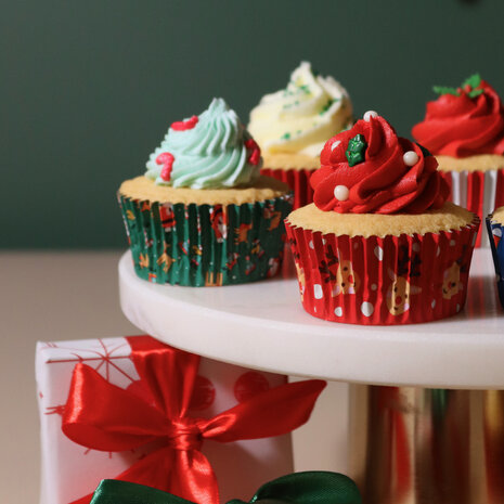 PME Kerst Cupcake Vormpjes - Kerstman Mix (100 stuks)