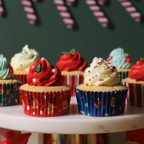 PME Kerst Cupcake Vormpjes - Kerstman Mix (100 stuks)