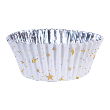 PME Kerst Cupcake Vormpjes - Gouden Sterren (60 stuks)