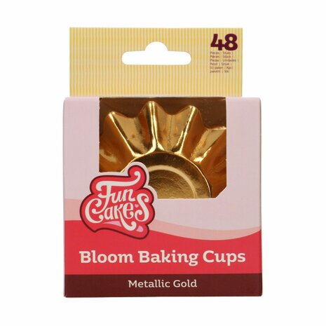 FunCakes Bloom Baking Cups - Metallic Goud pk/48