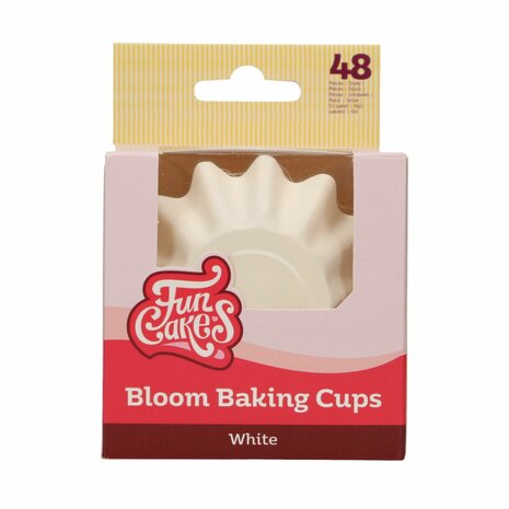 FunCakes Bloom Baking Cups - Wit pk/48