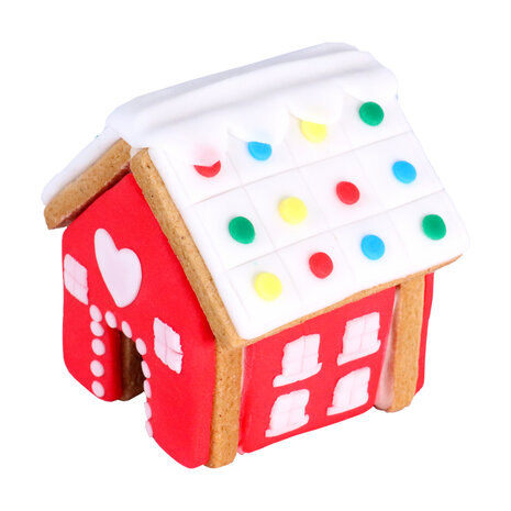 PME Kerst Koekjesuitstekers - Mini Peperkoekhuis - Mokhouder (Set van 3)