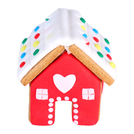 PME Kerst Koekjesuitstekers - Mini Peperkoekhuis - Mokhouder (Set van 3)