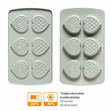 Decora Duo Heart Silicone Mold 30 x 17.5 xh 3.5 cm