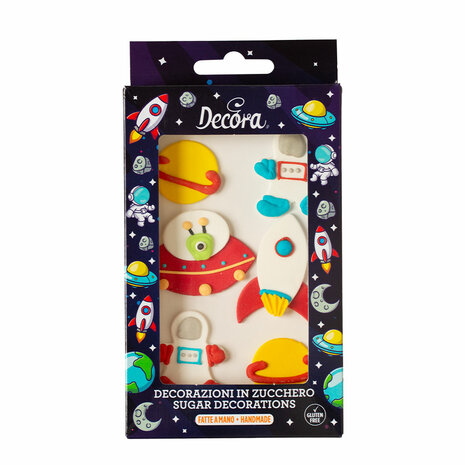 Decora Suikerdecoratie Space set/6 