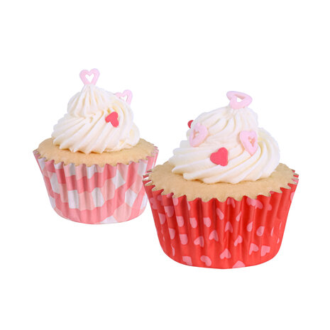 PME Valentijns Mini Cupcake Vormpjes met Folievoering - Love Patterns 60 st