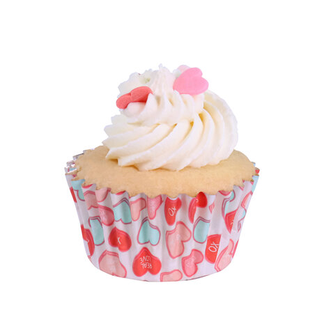 PME Valentijns Mini Cupcake Vormpjes met Folievoering - Pretty Sweet 60 st