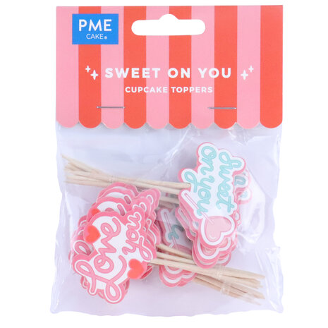 PME Valentijns Taarttoppers - Sweet On You, 24 stuks