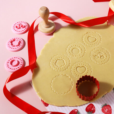 PME Valentijnsset van 6 Embossing Stempels voor Koekjes