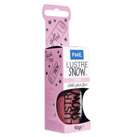 PME Eetbare Glanspoeder Sneeuw - Roze (10g)