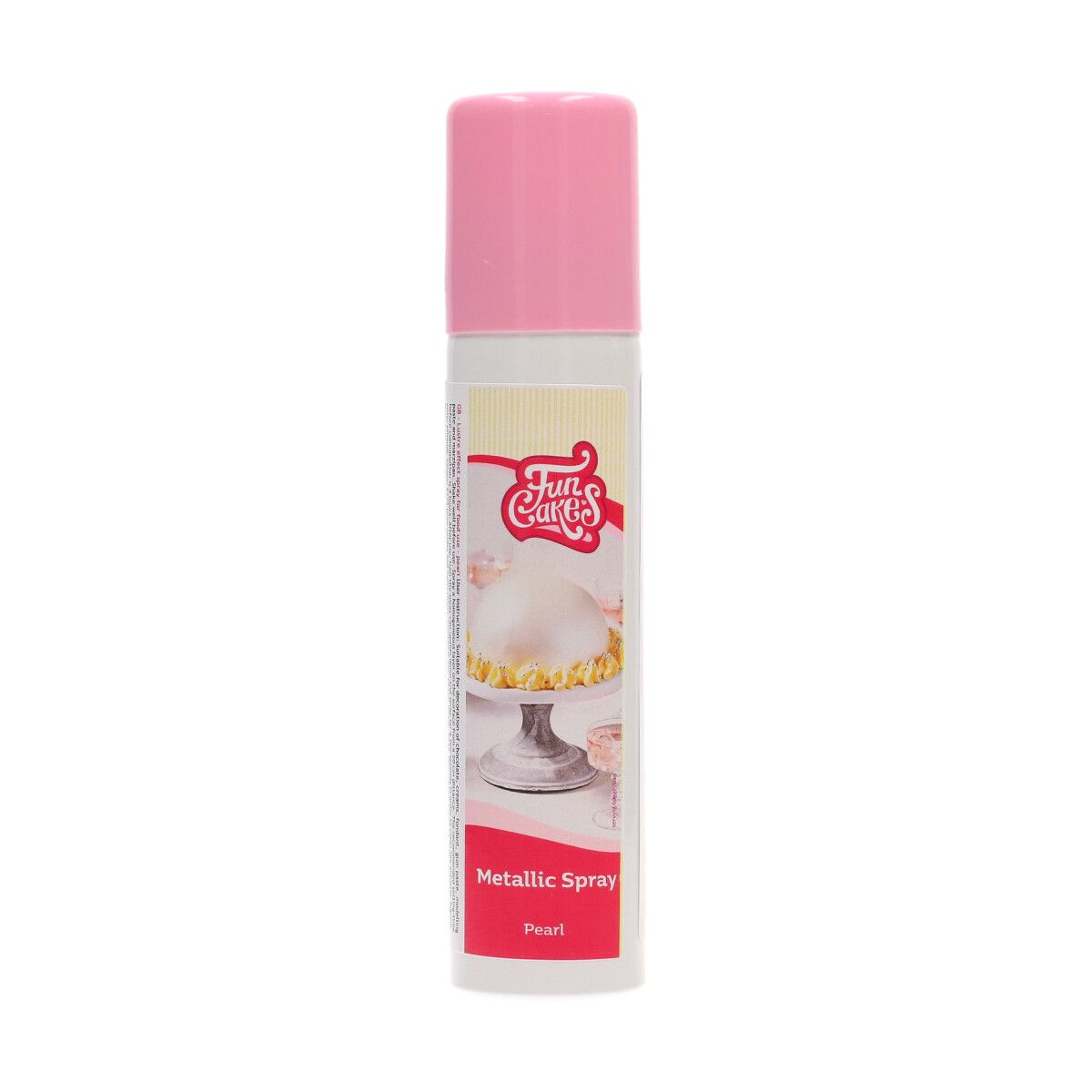 Funcakes Funcolours Metallic Spray Pearl white 100ml - Kaatjes Bakwinkel