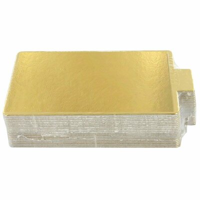 PATISDECOR Mini Gouden Taartkarton Rechthoek 9 x 5,5cm pk/20