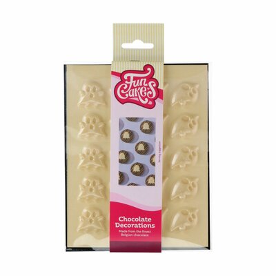 FunCakes Chocolade Decoraties Witte Spookjes Set/20