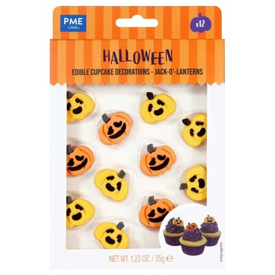 PME Halloween Suikerdecoraties Pompoenen (12 stuks)