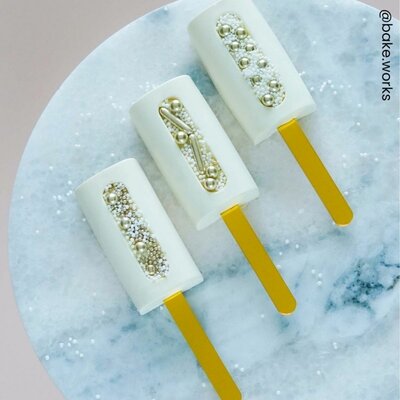 Simply Making Cakesicle Sticks pk/10 - Glanzend Goud - 76mm