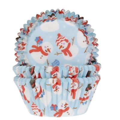 House of Marie Baking Cups Sneeuwpop pk/50